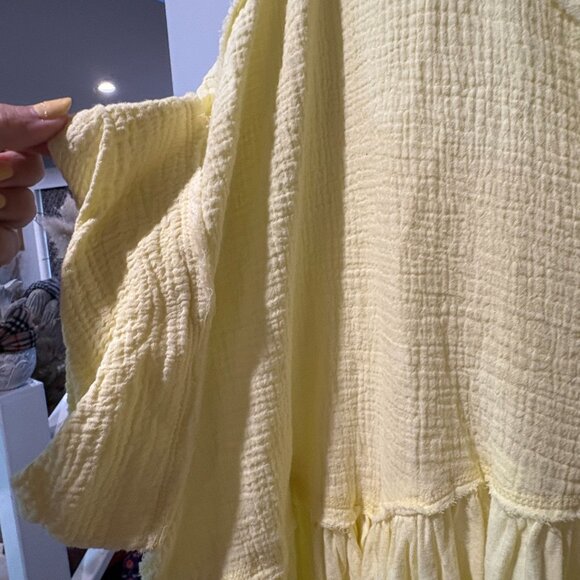 Free People Sugar Rush Babydoll top minted lemonade - Picture 2 of 4